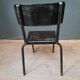 Black metal chair