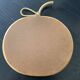 Vintage 1970s Apple Rattan Wicker Fruit Mirror - 35 x 32 cm