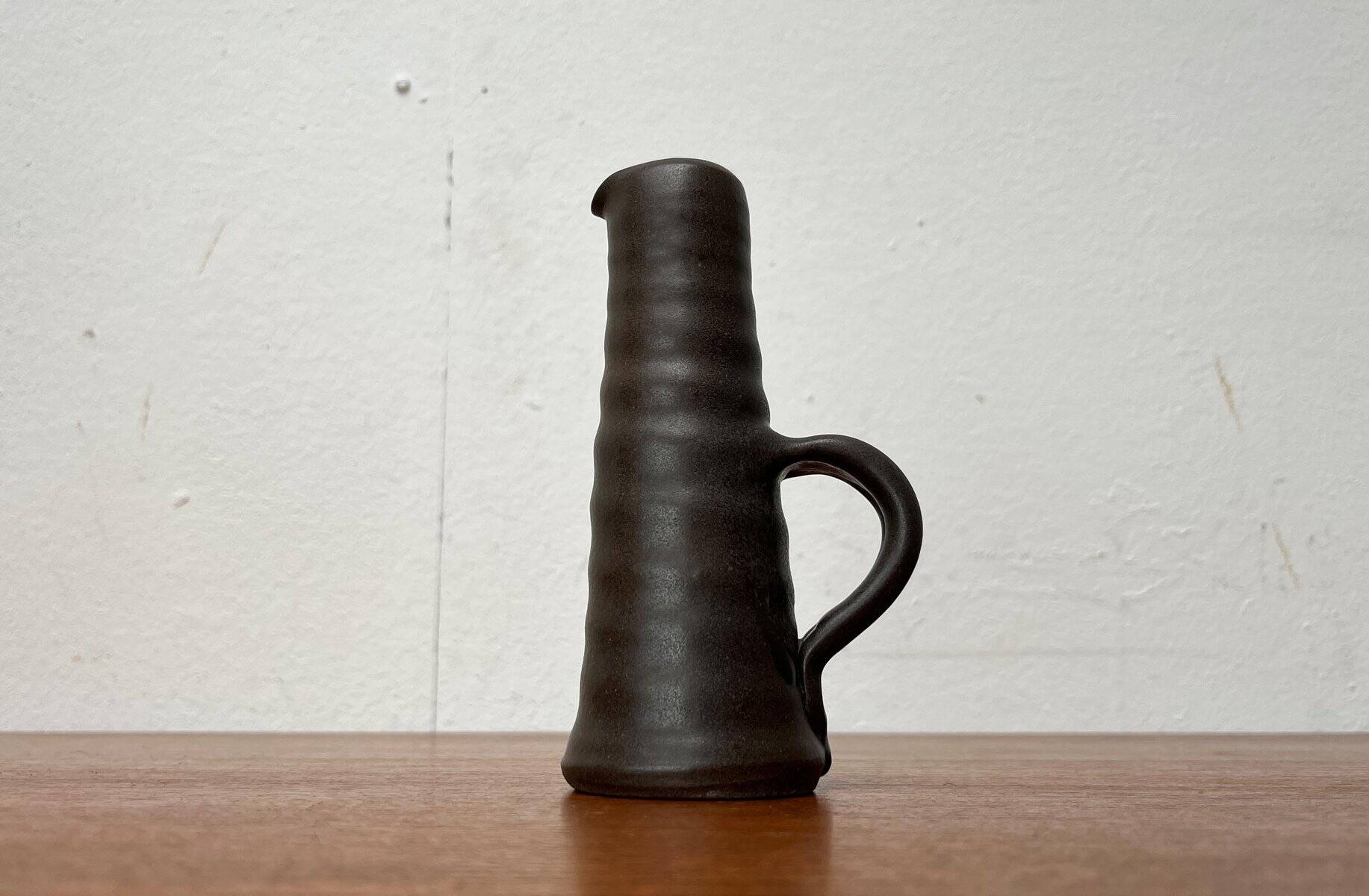 Carafe vase from German studio pottery from the mid-century by Petra, 1960s.