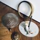 Antique glass and bronze ceiling light by Maison L.GAU