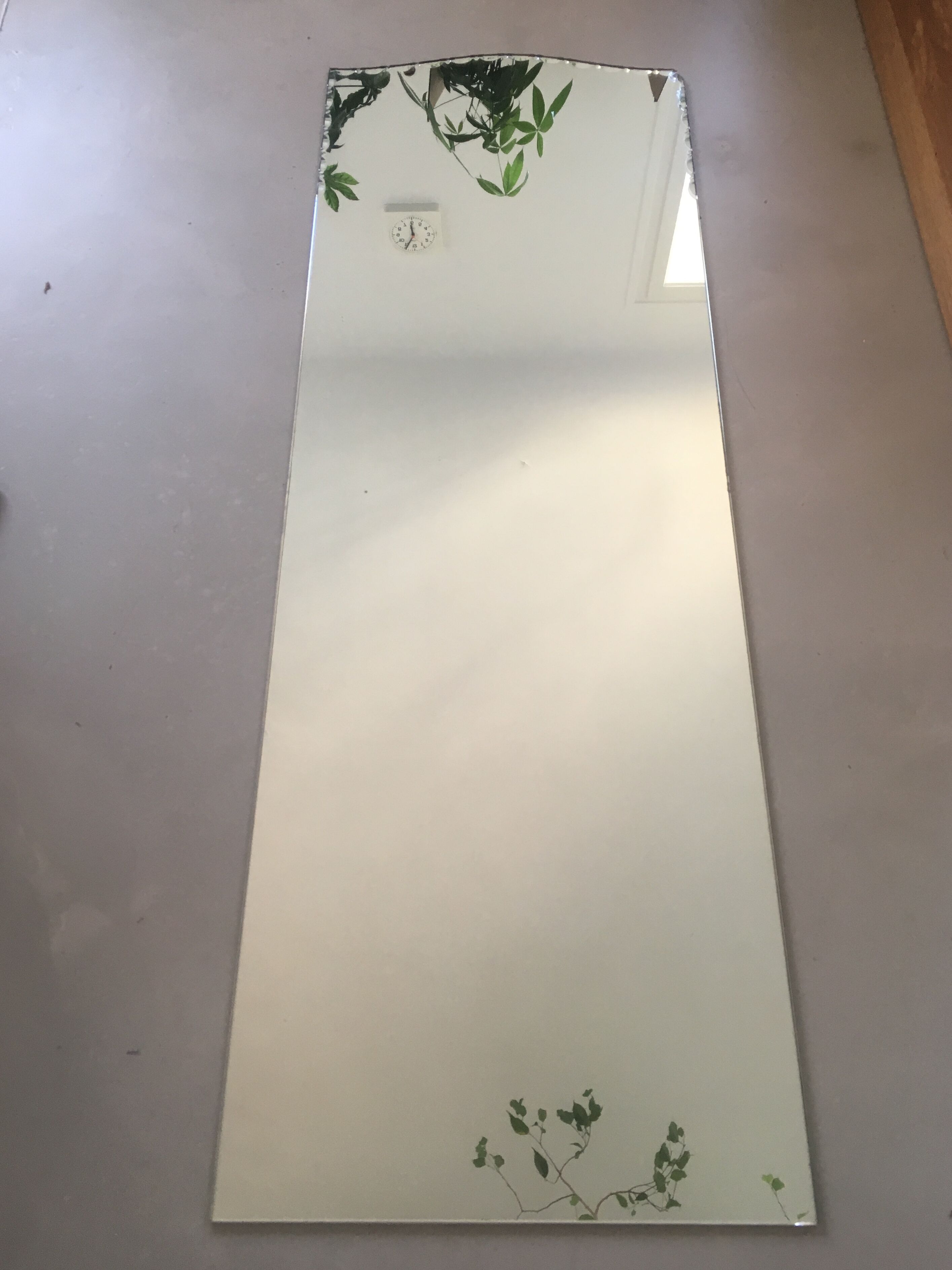 Old foot mirror 141x48 cm