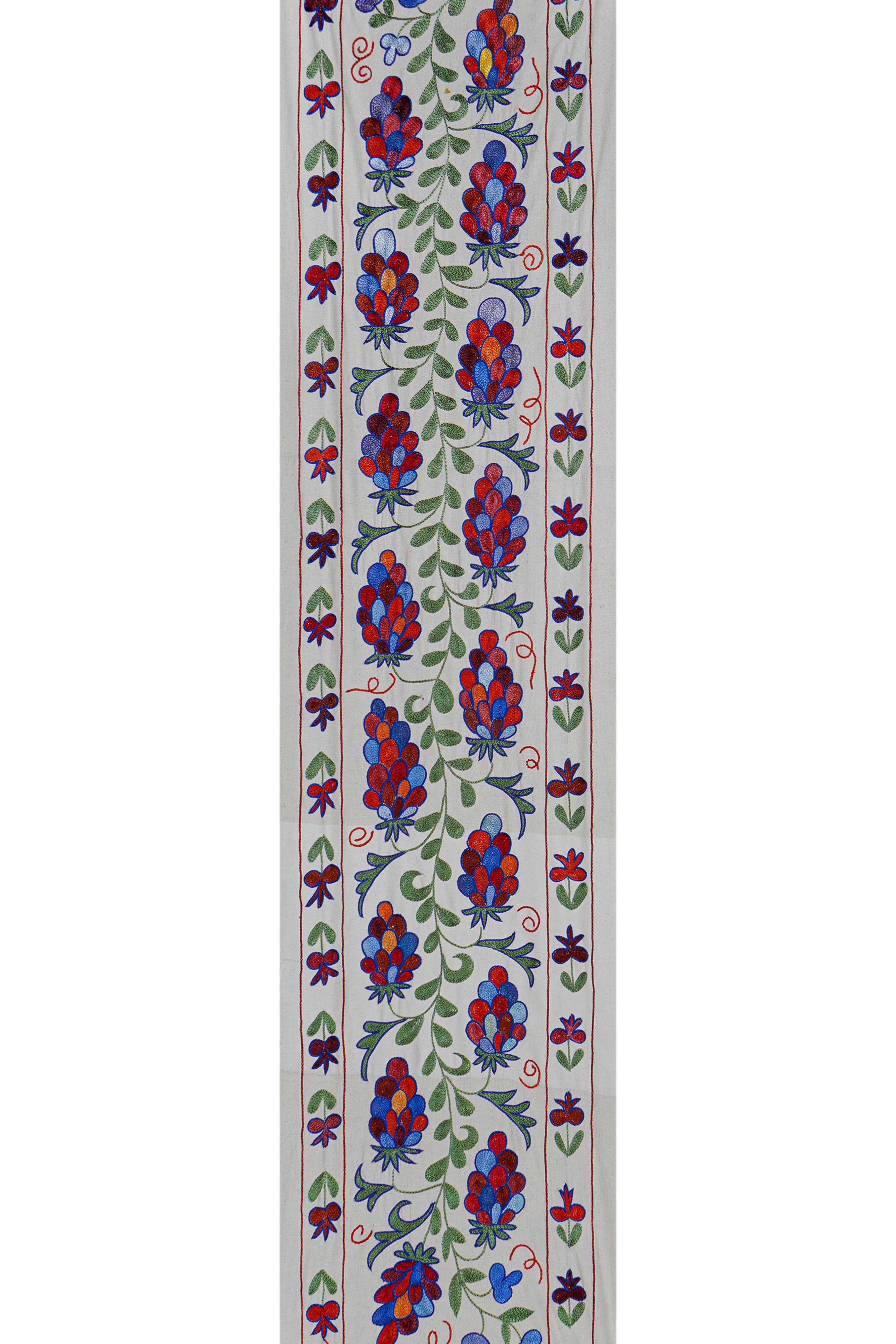 Hand-knotted rug, vintage Turkish rug 43x180 cm