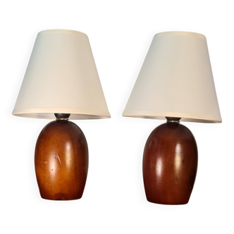 pair of small Scandinavian style bedside lamps 25x15