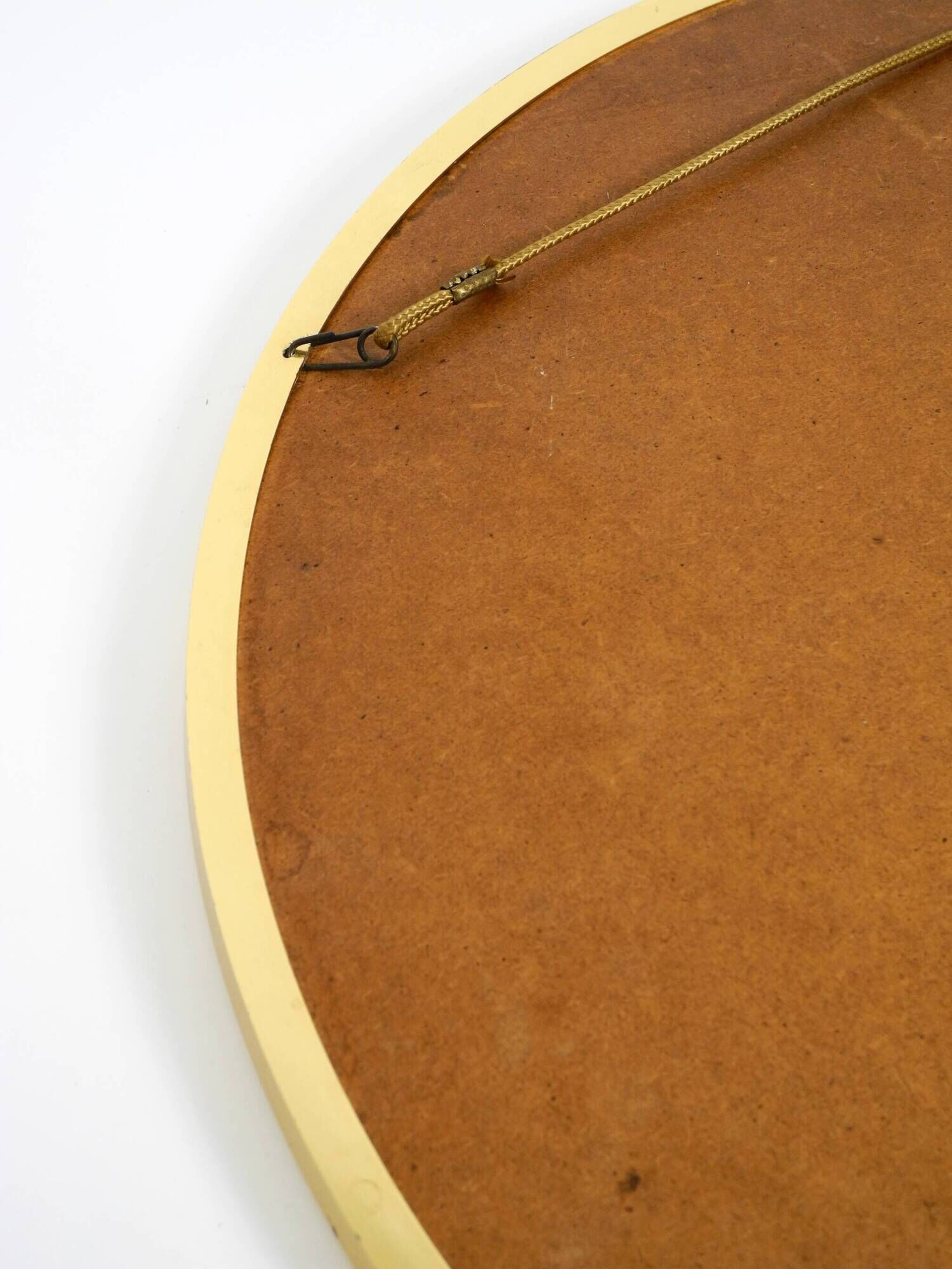 Beautiful, heavy Mid-Century Modern brass wall mirror by Lenz, 1964
