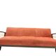 Vintage salmon pink sofa bed