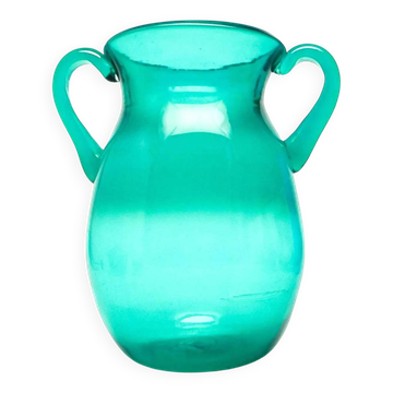 Vase postmoderne, conçu par J. Słuczan-Orkusz, Institut du verre de Cracovie, Pologne, années 1970