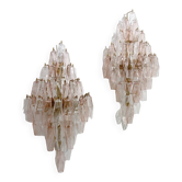 Mid-Century Modern Pair of Murano Glass Wall Lights