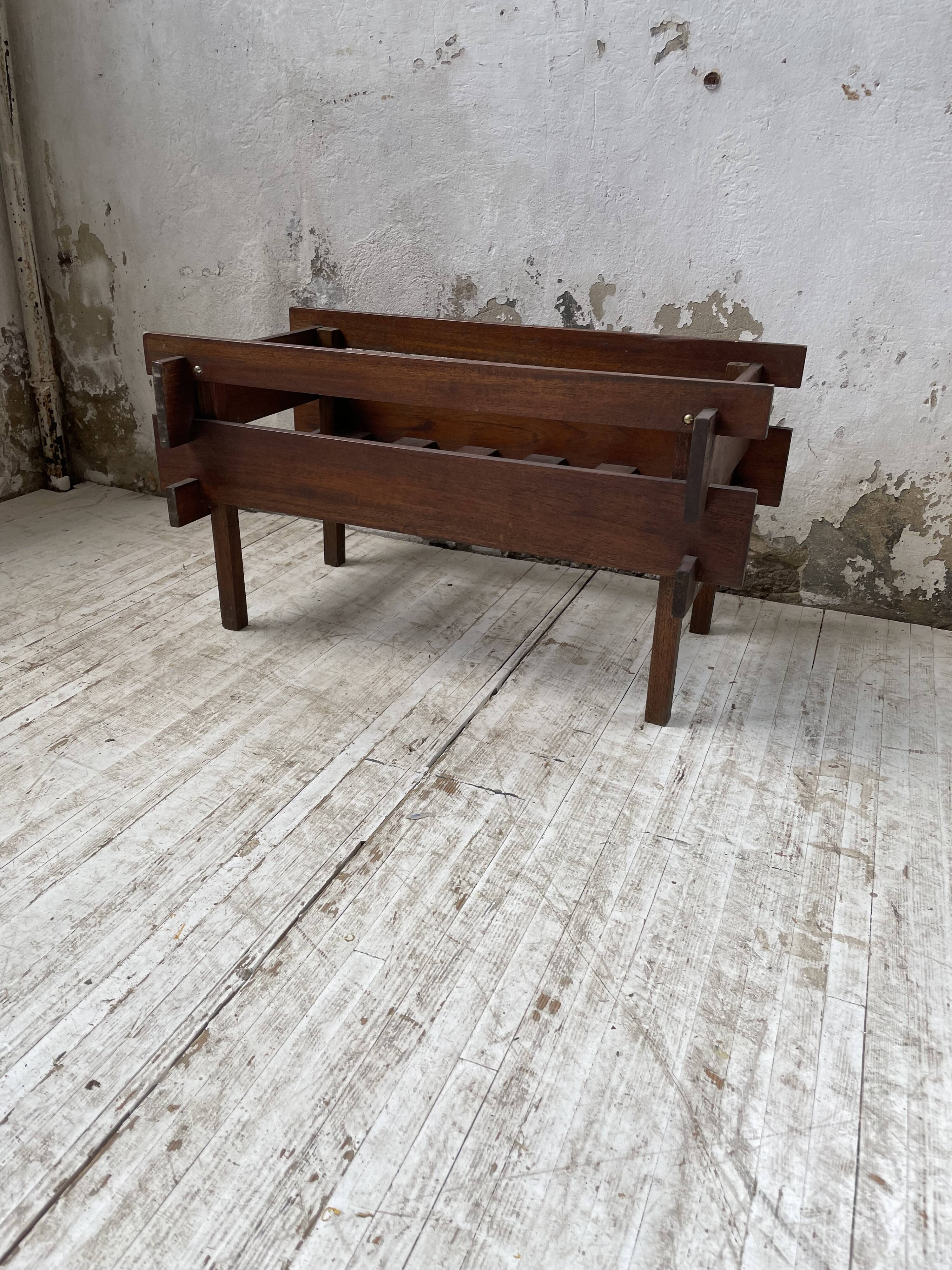 Small modernist oak planter from the 1950s