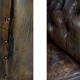Antique brown leather chesterfield sofa, 1920s