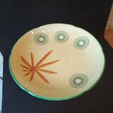 Vintage Lunéville compote dish with exotic fruit decoration from the 1960s.