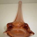 important 1950s soliflore in salmon pink glass