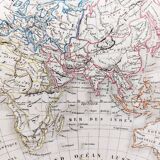 Ancient world map in two hemispheres - 1836