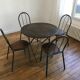 Table ronde métallique