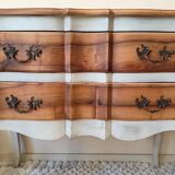 Walnut crossbow chest of drawers