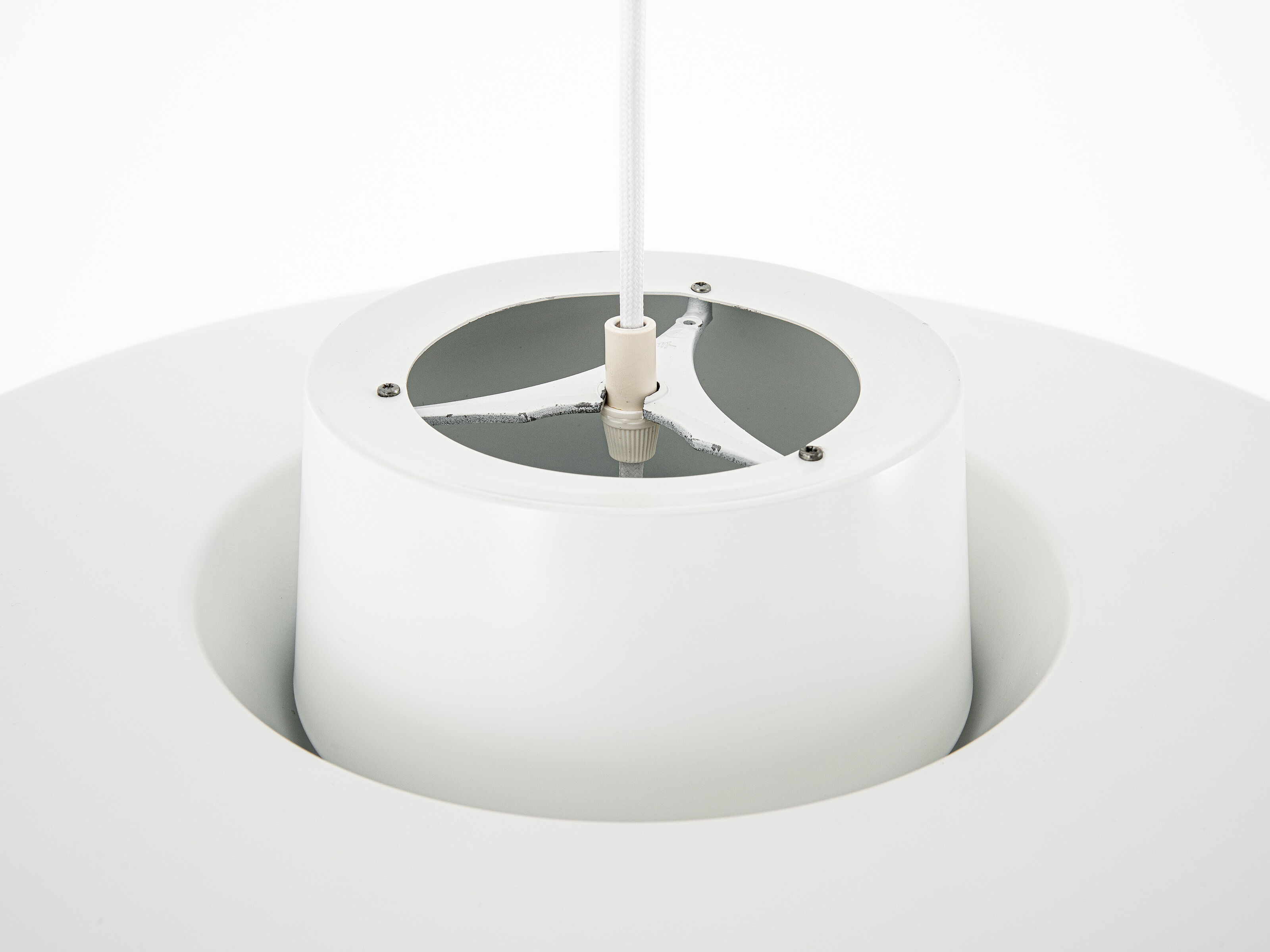 White verona lamp by svend middelboe for nordisk solar