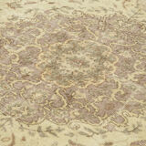 Hand-knotted turkish beige rug 192 cm x 285 cm