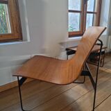 Günter RENKEL (XXth) REGO MOBEL (editor) Chair + stool in the taste of