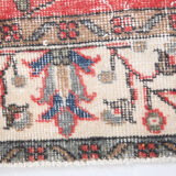 2x8 red floral turkish runner rug.77x261cm