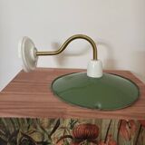 Enamelled sheet metal wall light