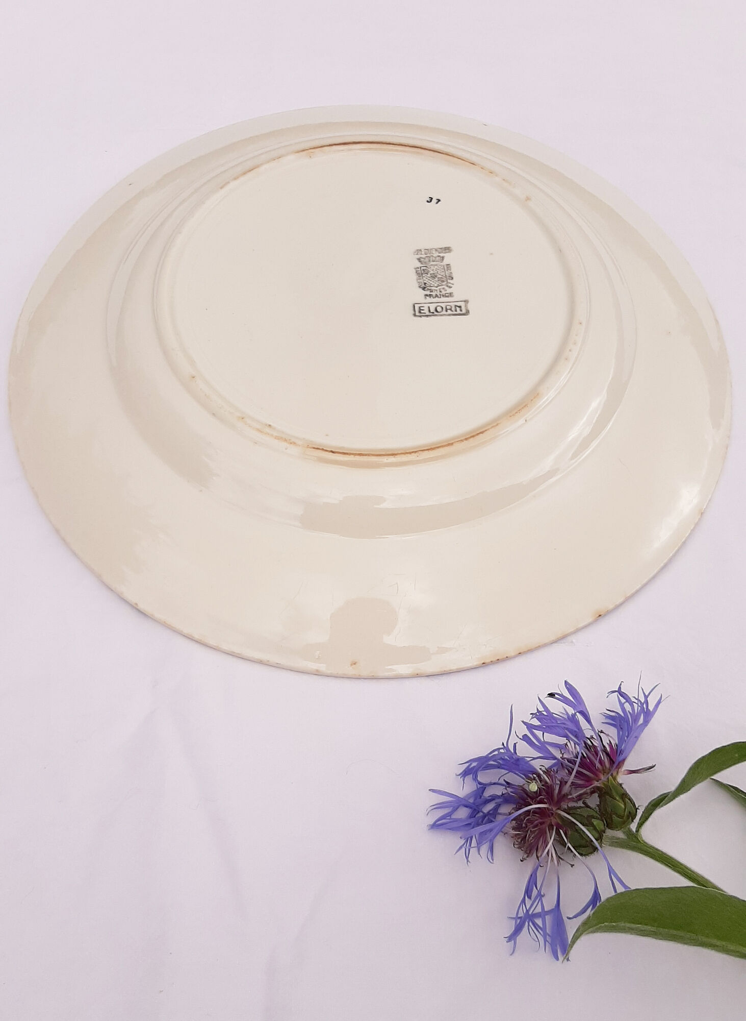 Plat creux de service Sarreguemines et Digoin modèle Elorn