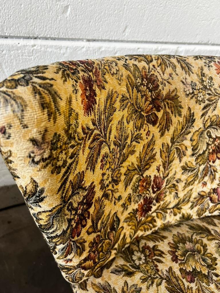 Set of 2 vintage floral cocktail armchairs