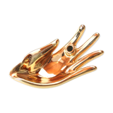 Empty golden pocket "hand" porcelain, 70s
