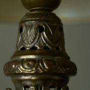 Antique Table Lamp in Patinated Brass and Silver, 19th Century
