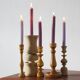 Scandinavian Wooden Candleholders, Set of 5