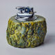 Green alabaster lighter by Romano Bianchi, Italy, 1970