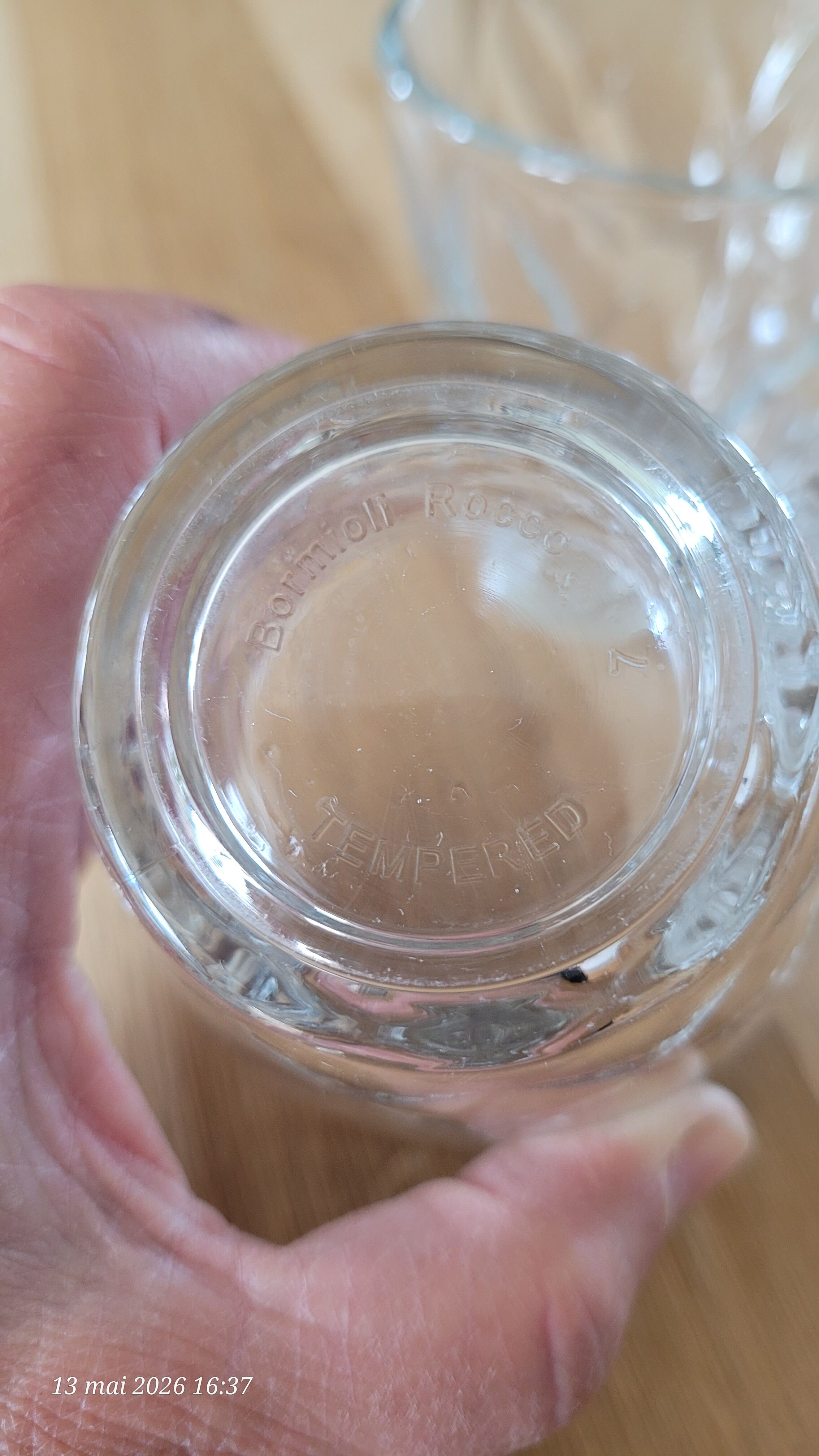 2 thick glass mugs