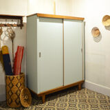 Armoire penderie vert-gris