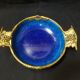 Cobalt blue fruit cup in Sèvres Porcelain and Bronze signed Paul Milet