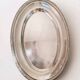 Large silver metal tray Christofle crossed ribbons