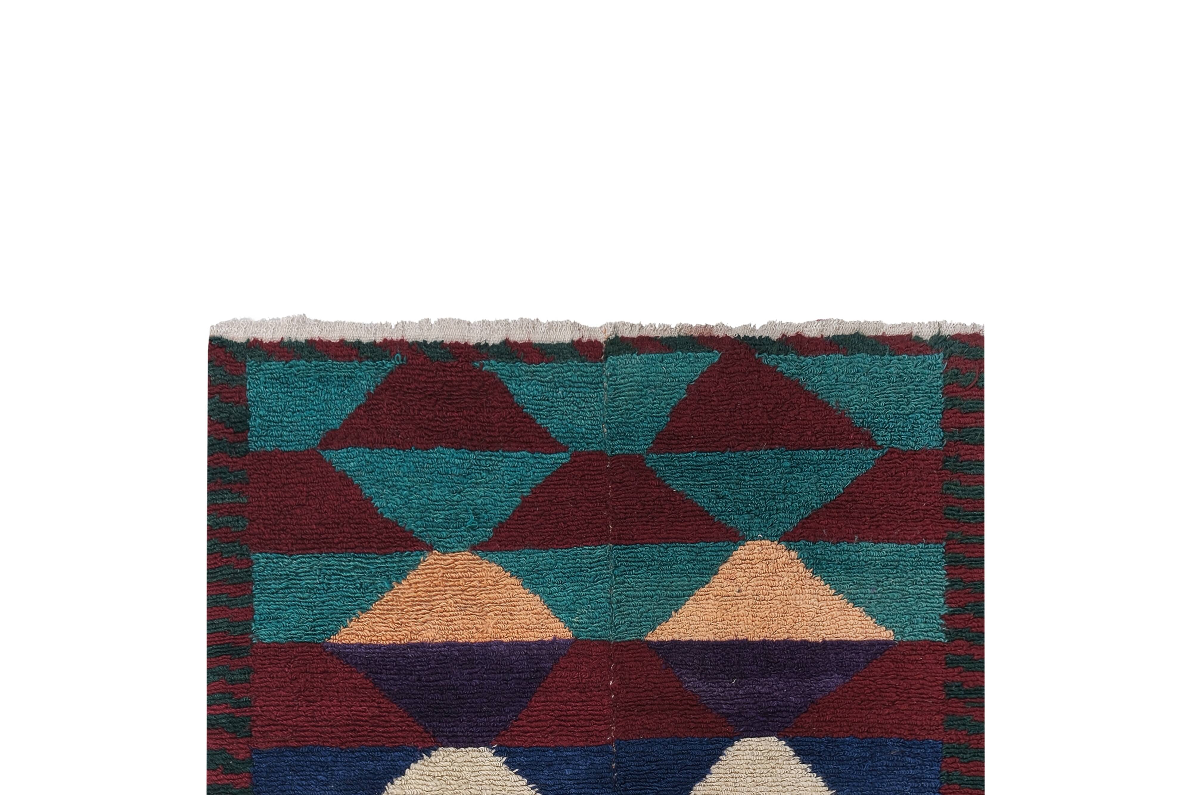 Vintage Turkish Oushak Handwoven Rug 115x126 cm