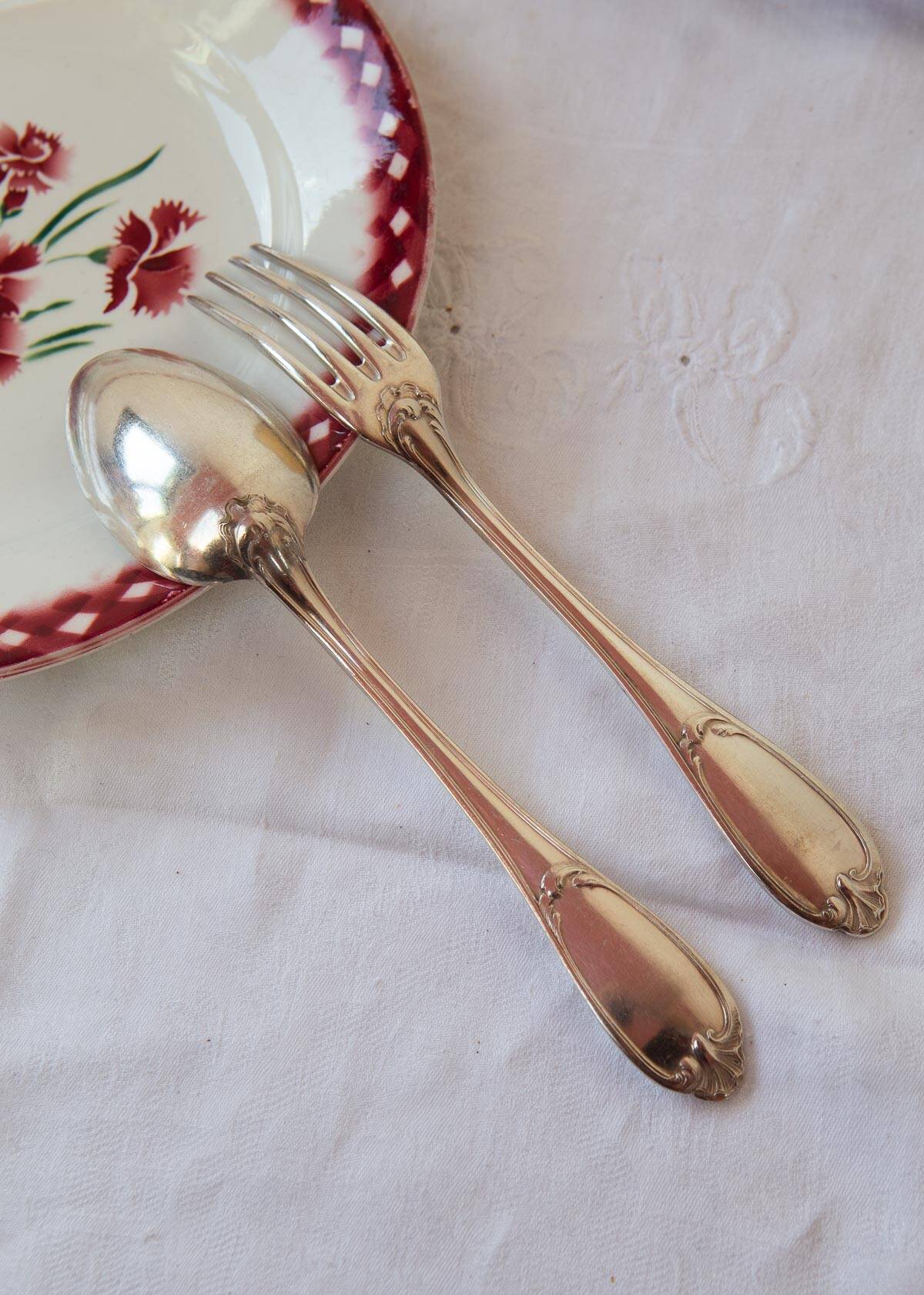 Ercuis pompadour cutlery set for 6 people