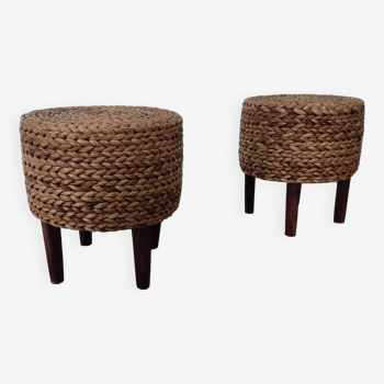 Pair of small rope stools