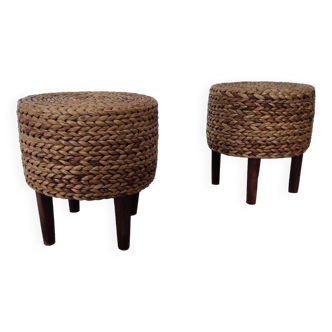 Pair of small rope stools