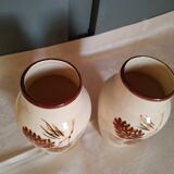 Paire de vases anciens Estampillés LONGCHAMPS - 15 cm