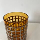 Set of 4 vintage smoked glasses