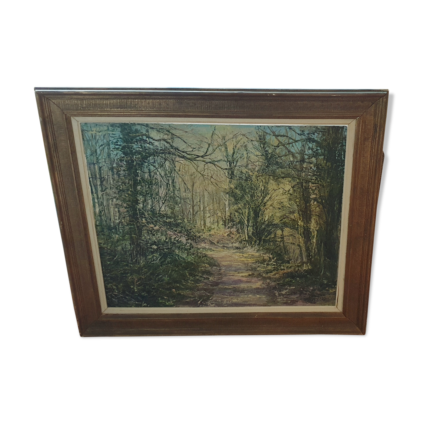 Large dated painting, signed and framed by the artist Maurice Bernard, 1933