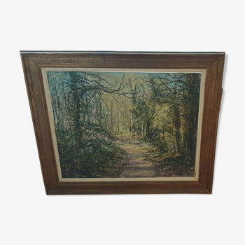 Large dated painting, signed and framed by the artist Maurice Bernard, 1933