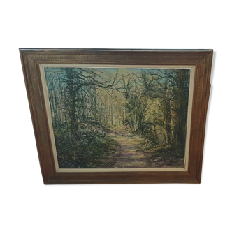 Large dated painting, signed and framed by the artist Maurice Bernard, 1933