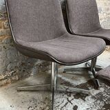 Set of 4 Steelcase Strafor armchairs
