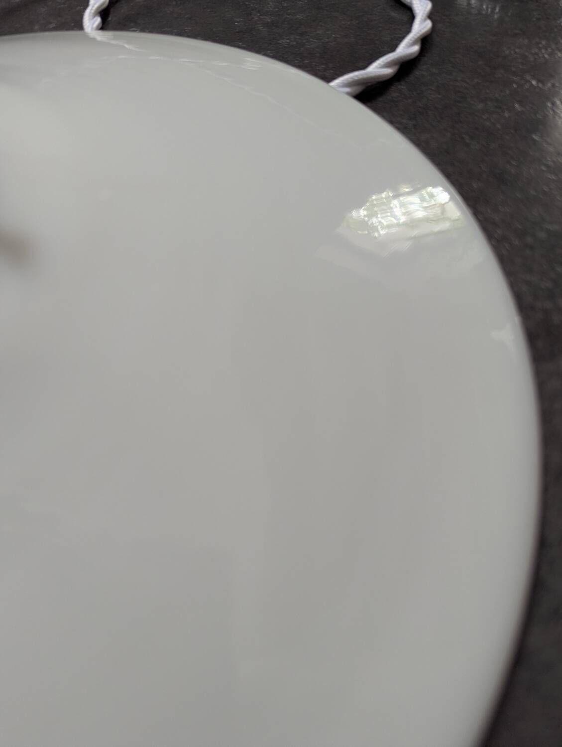 Antique pendant lampshade with opaline disc, diameter 25.5 cm, art deco