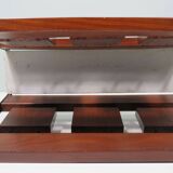 Vintage teak and metal magazine rack, Netherlands 1960-1970