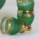 Carafe à liqueur verte et ses 6 verres