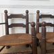 Paire de fauteuils en bois et paille  Charles Dudouyt 