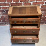 Louis XVI style chest of drawers with pink marble top
