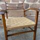 Fauteuil vintage en bois et corde, 1960