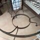 Wrought iron and glass table 4 chairs